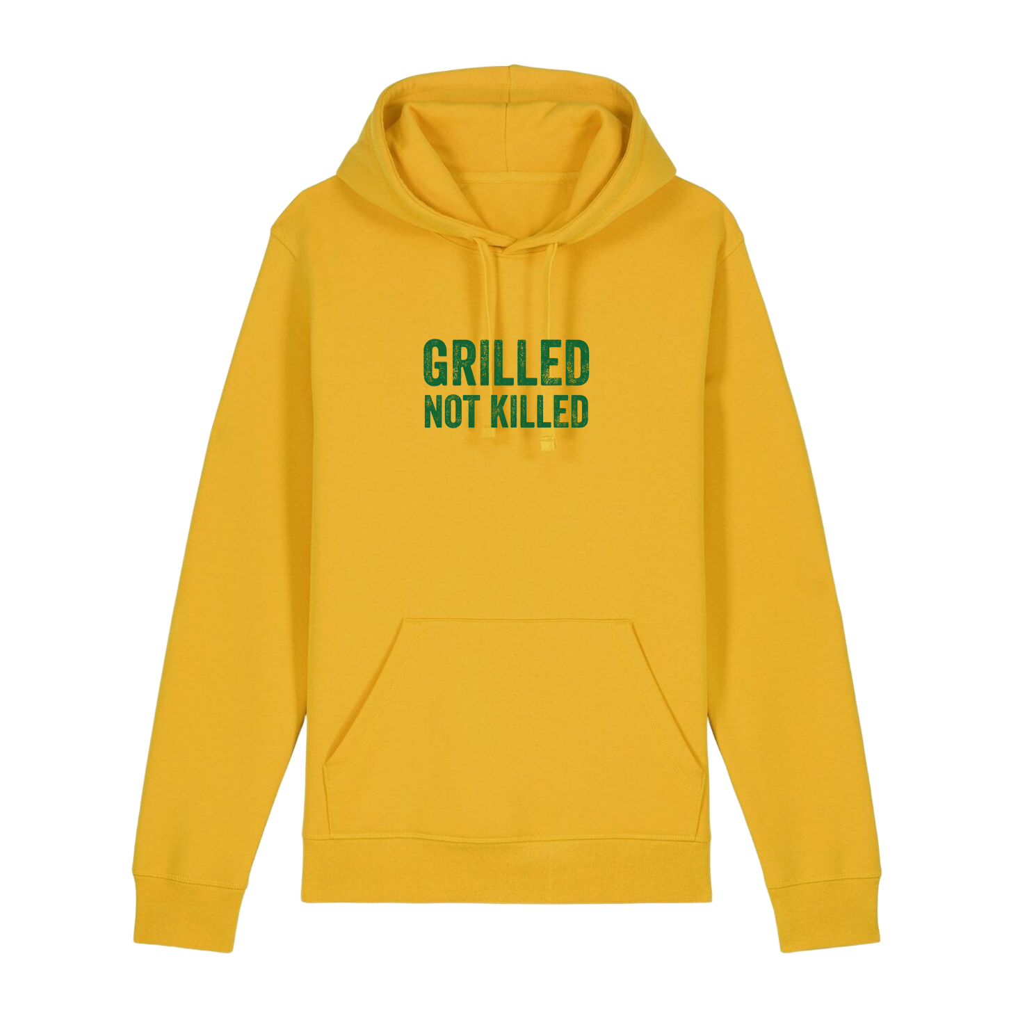 "Grilled-Not-Killed" Hoodie Gelb