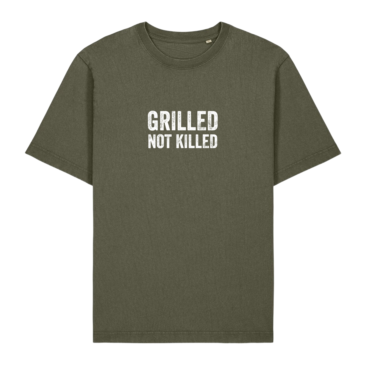 "Grilled-Not-Killed" T-Shirt Khaki